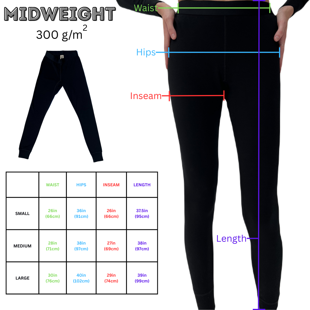 100% Merino Wool Women's Leggings
