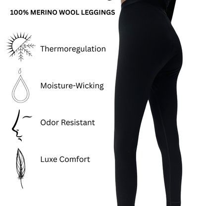 100% Merino Wool Women's Leggings