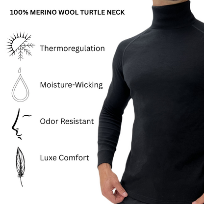 100% Merino Wool Men's long-sleeved Base layer