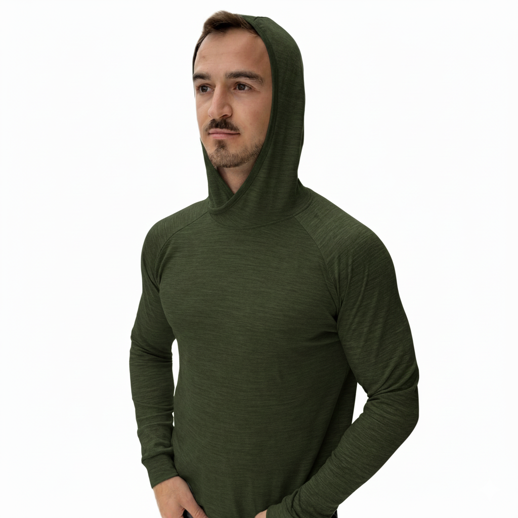 100% Merino Wool Sun-Shirt Hoodie