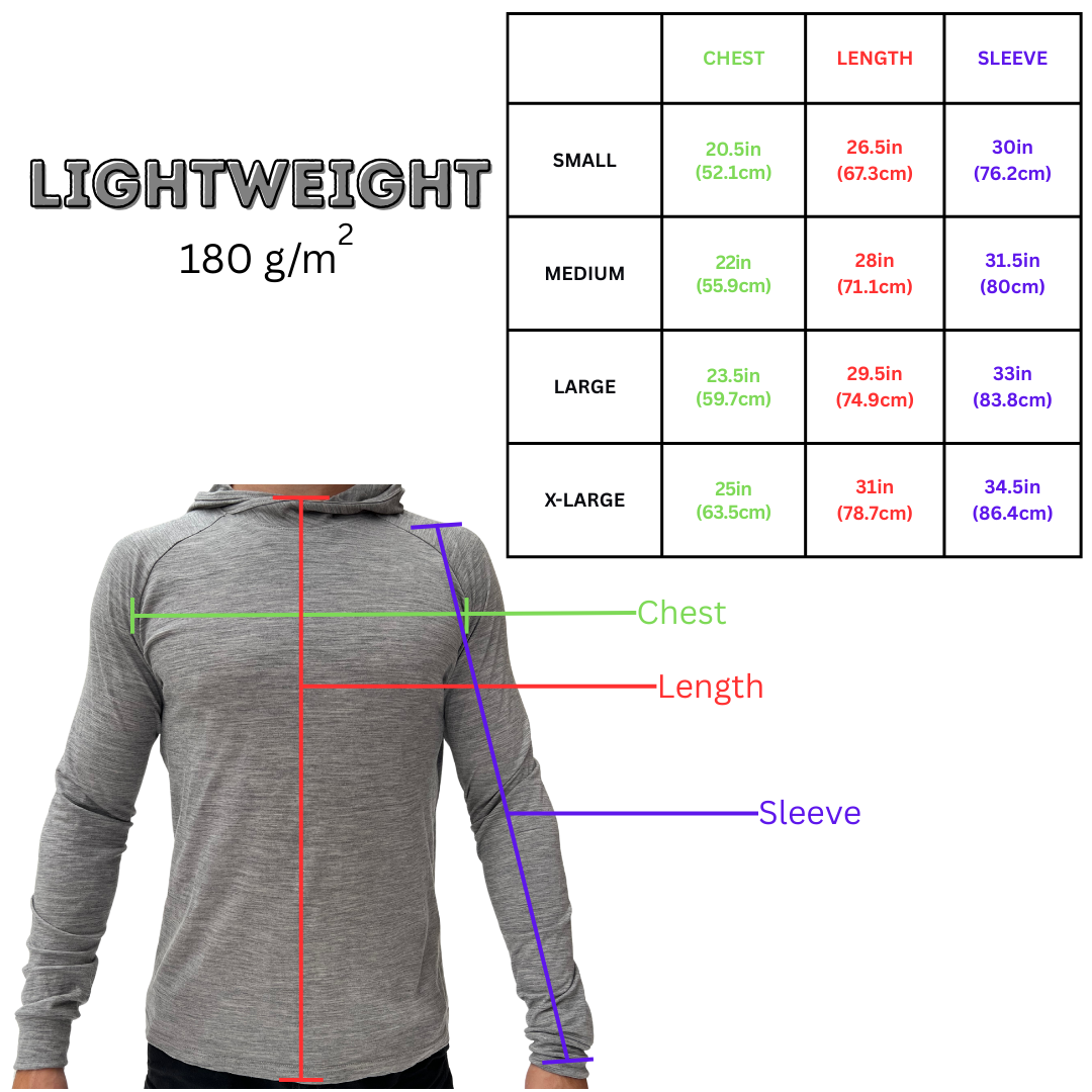 100% Merino Wool Sun-Shirt Hoodie