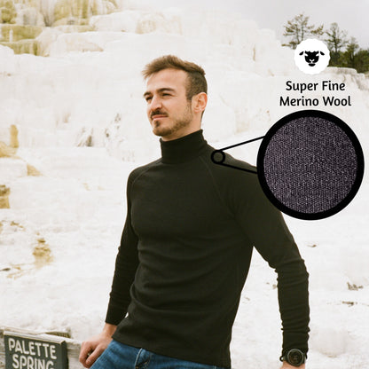 100% Merino Wool Men's long-sleeved Base layer