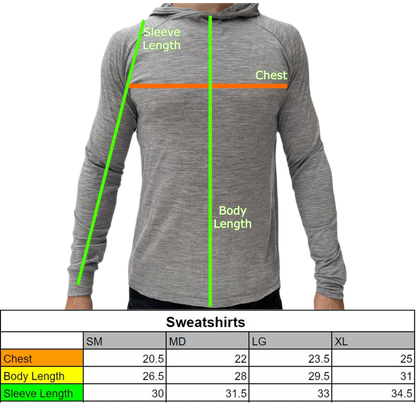 100% Merino Wool Sun-Shirt Hoodie